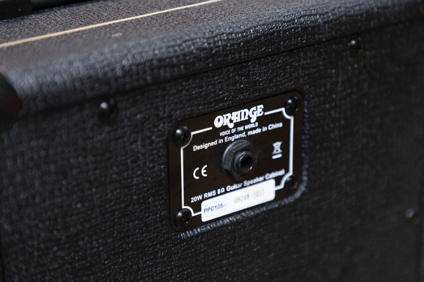 Orange PPC108 1x8" Closed-Back Guitar Speaker Cabinet - Black.