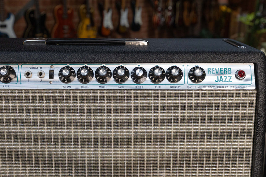 1974 Guyatone Reverb Jazz GA-1050 Vintage Silverface Tube Amp 2x12, Serviced w/ 240v Operation