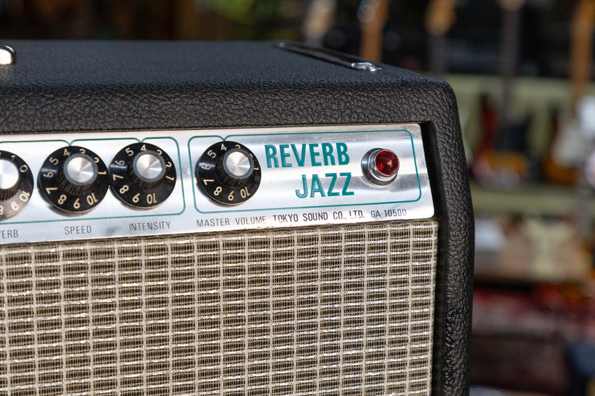 1974 Guyatone Reverb Jazz GA-1050 Vintage Silverface Tube Amp 2x12, Serviced w/ 240v Operation