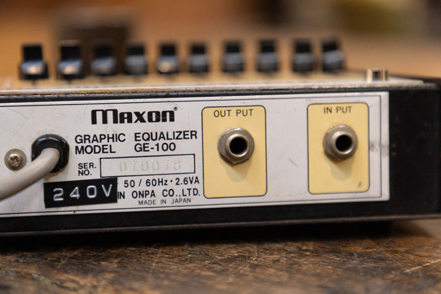 Maxon GE-100 Graphic Equalizer  1970's - Black and Creme