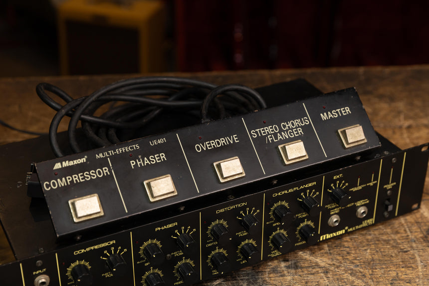 Maxon (Ibanez) UE405 Multi Effects Unit w/footswitch - 1980’s - 240v