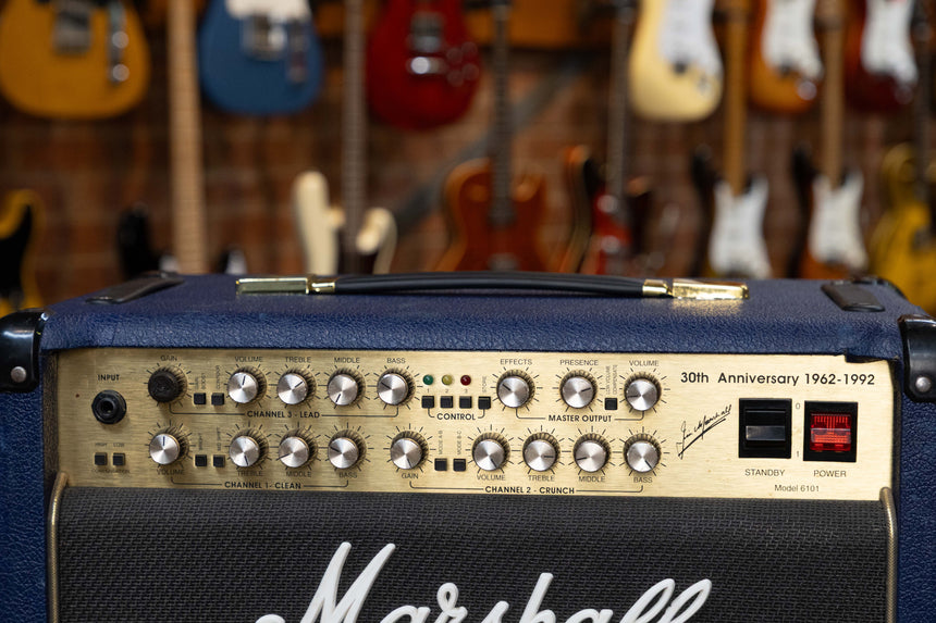 Marshall 6101 30th Anniversary Series 3-Channel 100-Watt 1x12" Guitar Combo 1992 - 1997 - Blue