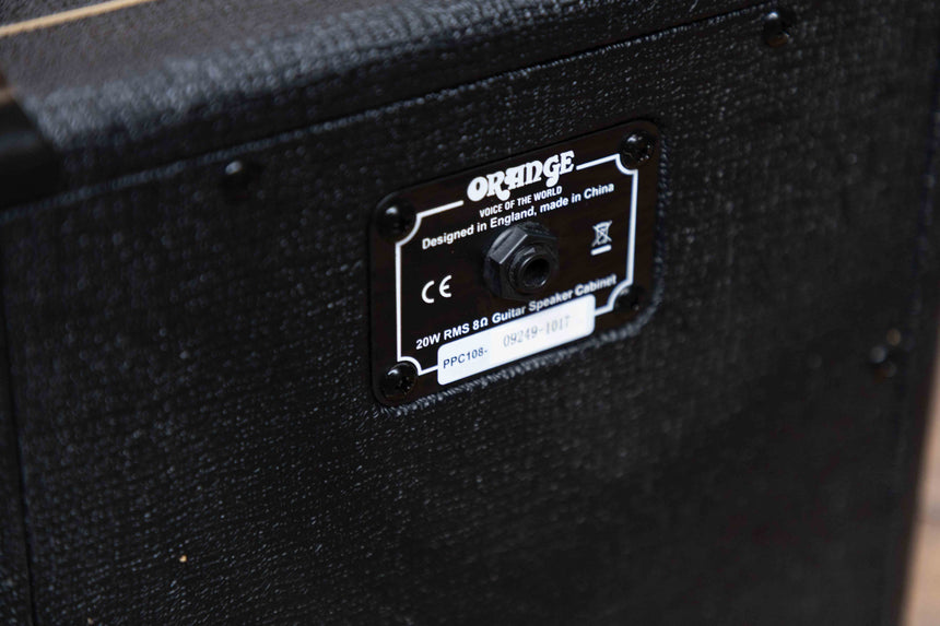 Orange PPC108 1x8" Closed-Back Guitar Speaker Cabinet - Black