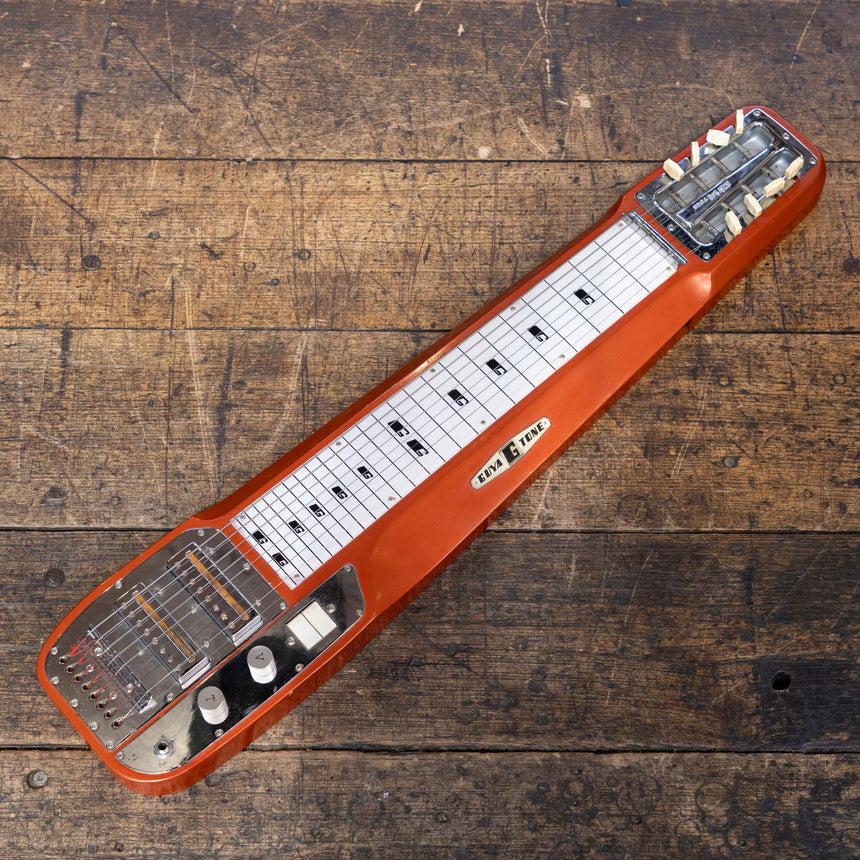 Guyatone HG-108C 8-String Lap Steel Gold Foil Pickups 1960 - Aged Candy Orange