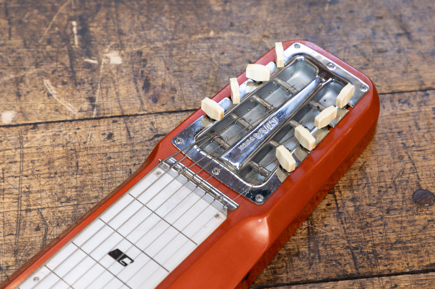 Guyatone HG-108C 8-String Lap Steel Gold Foil Pickups 1960 - Aged Candy Orange