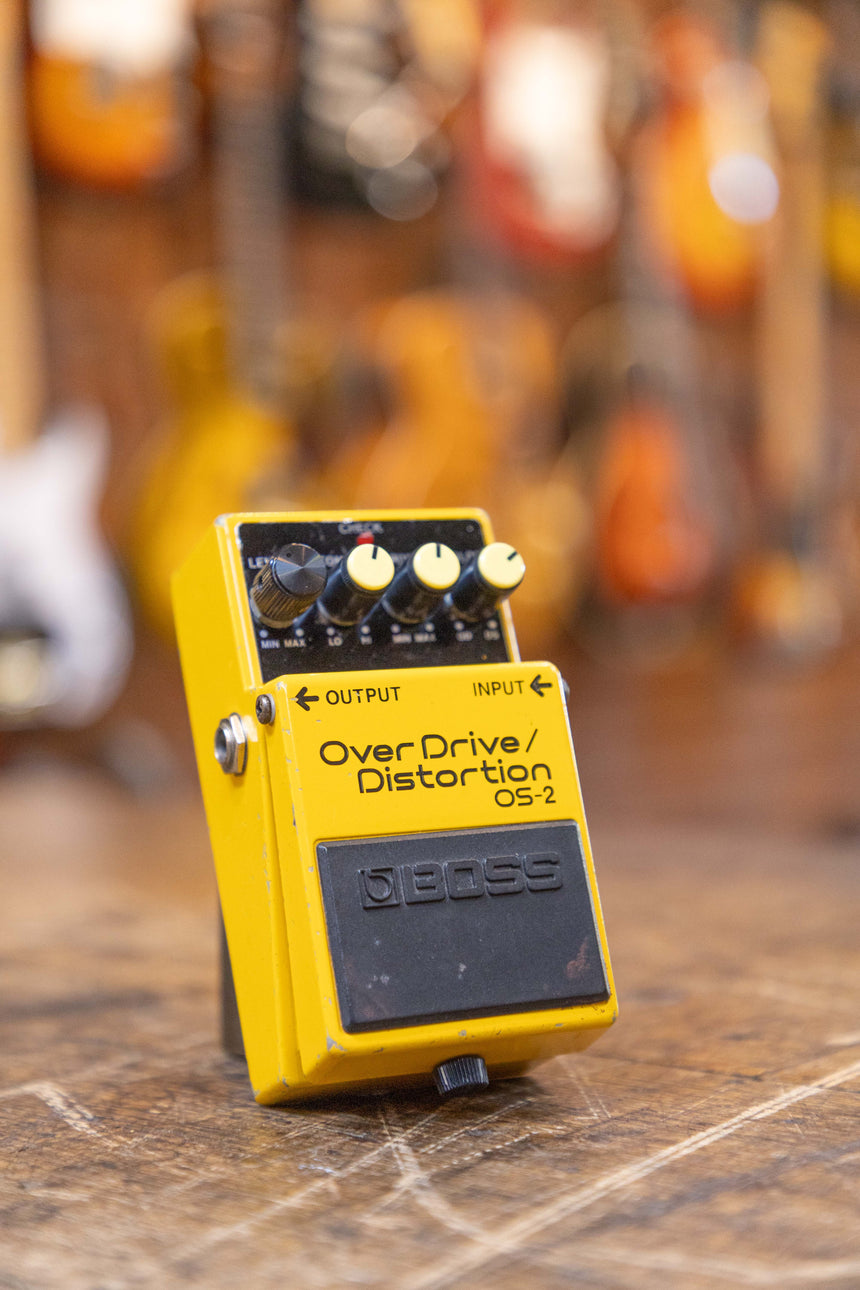 Boss OS-2 OverDrive/Distortion (Silver Label) 1990 - Present - Yellow