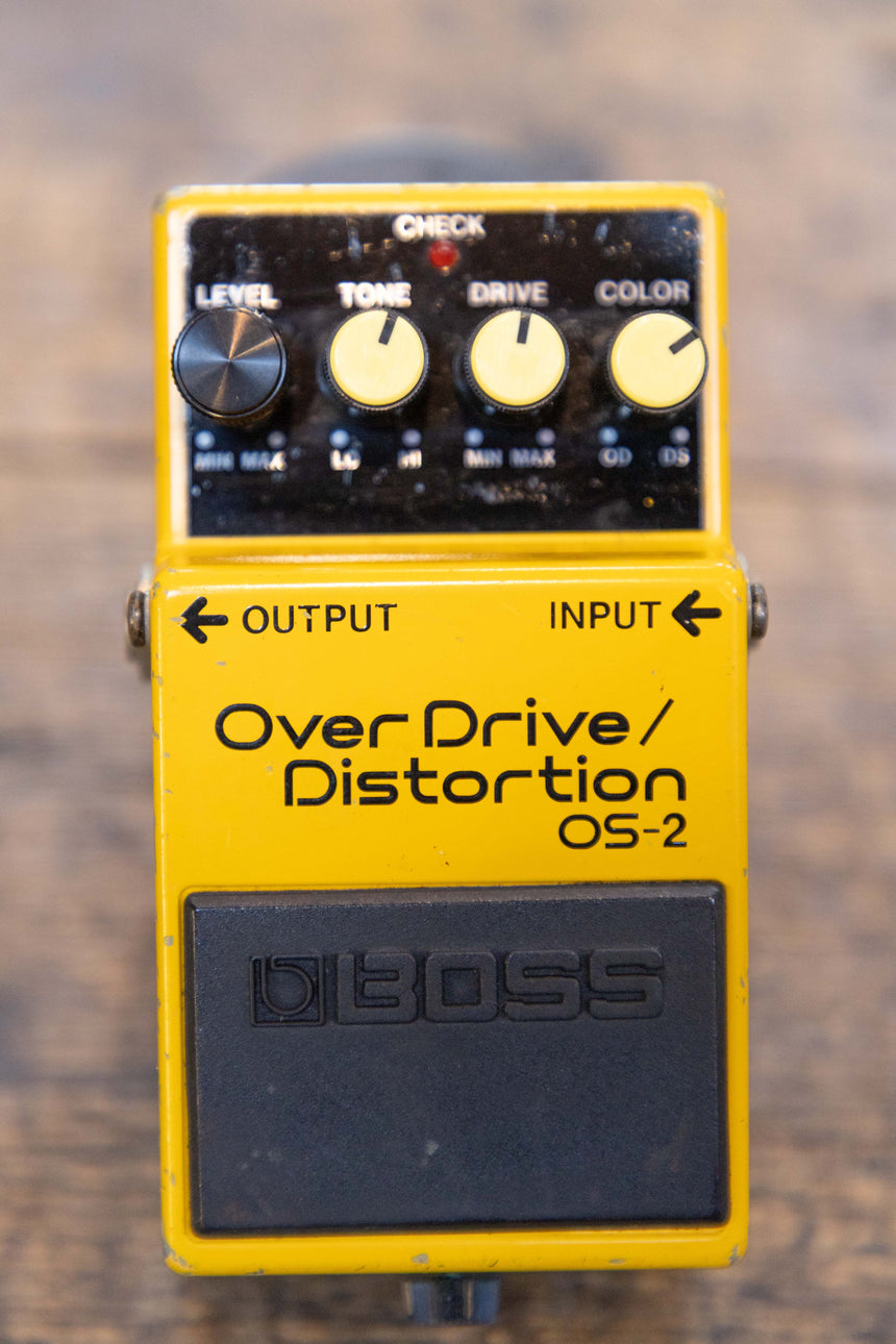Boss OS-2 OverDrive/Distortion (Silver Label) 1990 - Present - Yellow