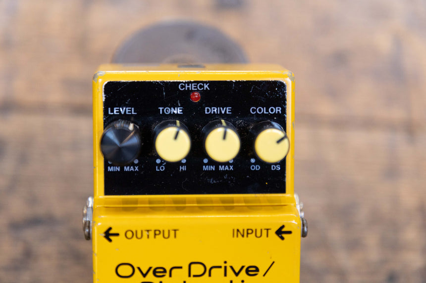 Boss OS-2 OverDrive/Distortion (Silver Label) 1990 - Present - Yellow