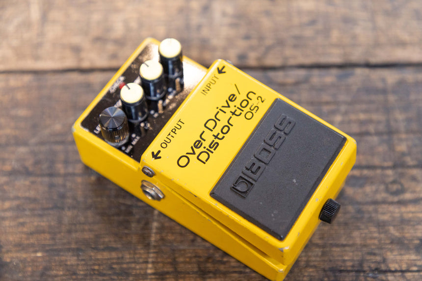 Boss OS-2 OverDrive/Distortion (Silver Label) 1990 - Present - Yellow