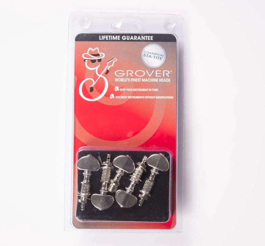 Grover 117N Perma-Tension Tenor Banjo Tuners (Set of 5) - Nickel