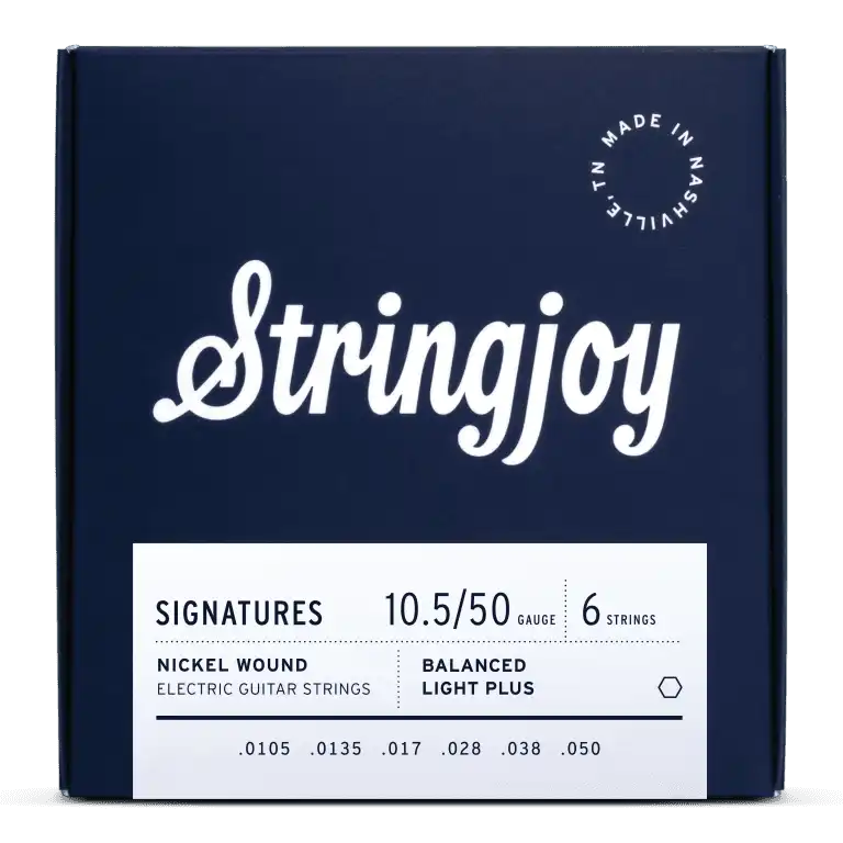 String joy 10.5-50 Balanced Light Plus Gauge Signatures - Nickel Wound Electric Guitar Strings