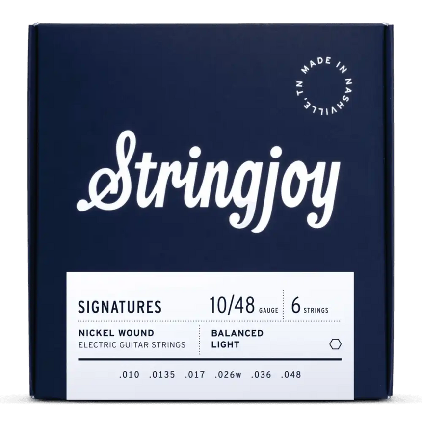 STRINGJOY 10-48 BALANCED LIGHT GAUGE SIGNATURES - NICKEL WOUND ELECTRIC GUITAR STRINGS