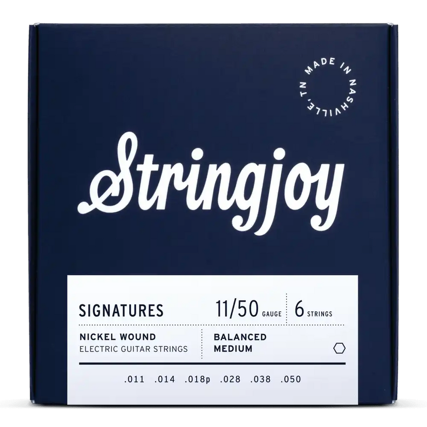 STRINGJOY 11-50 BALANCED MEDIUM GAUGE SIGNATURES - NICKEL WOUND ELECTRIC GUITAR STRINGS