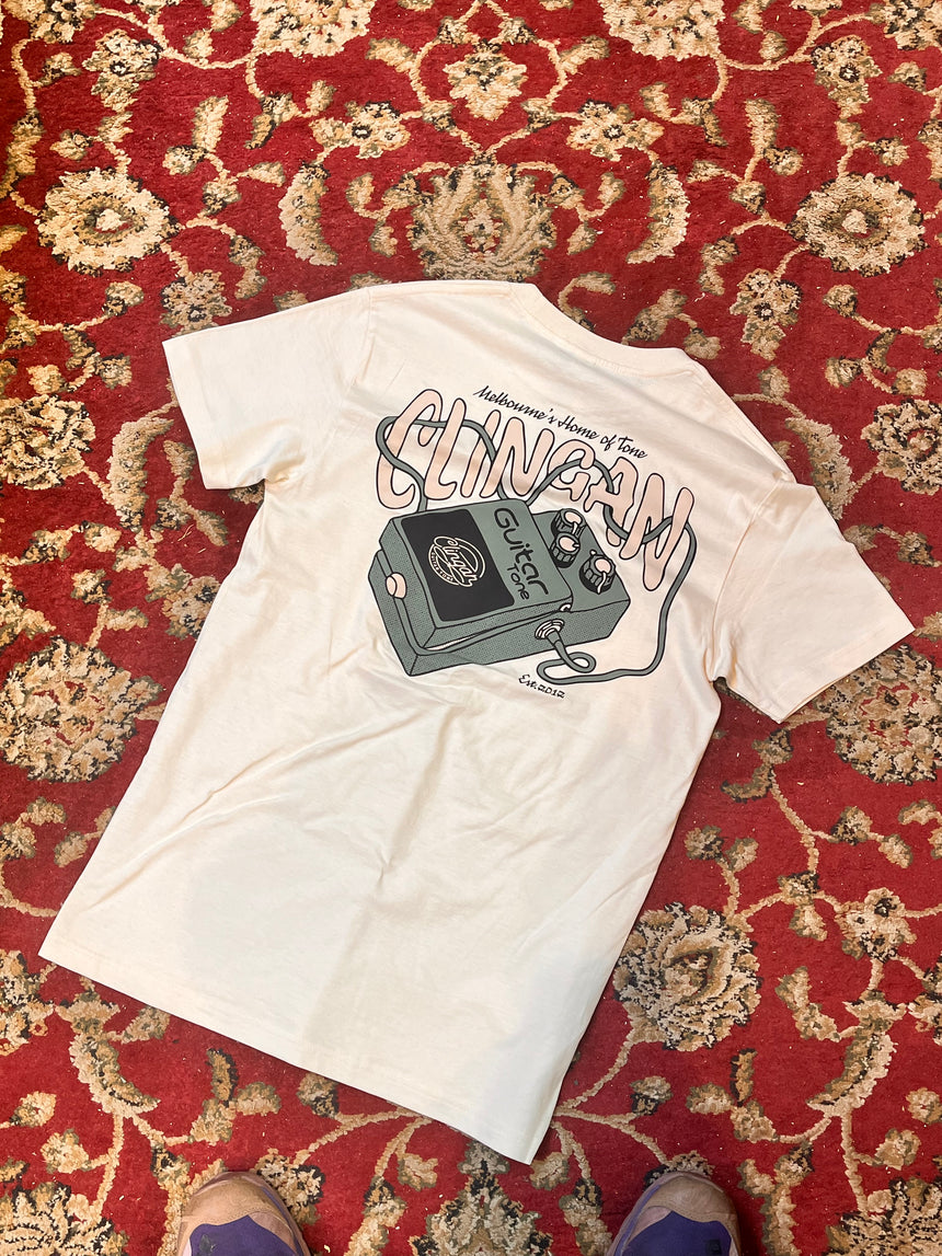 Clingan guitar Tone T-shirt (Cream and Green)