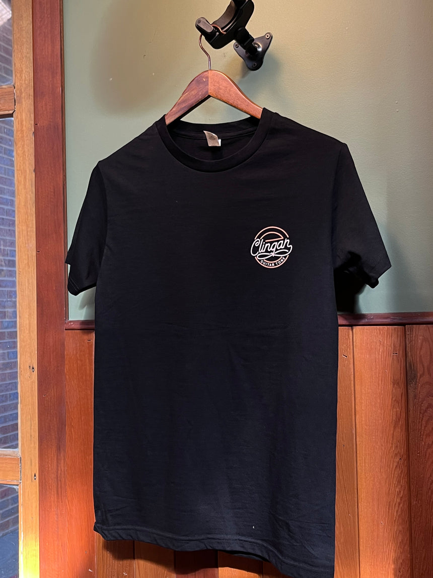 Clingan guitar Tone T-shirt (Black and Orange)