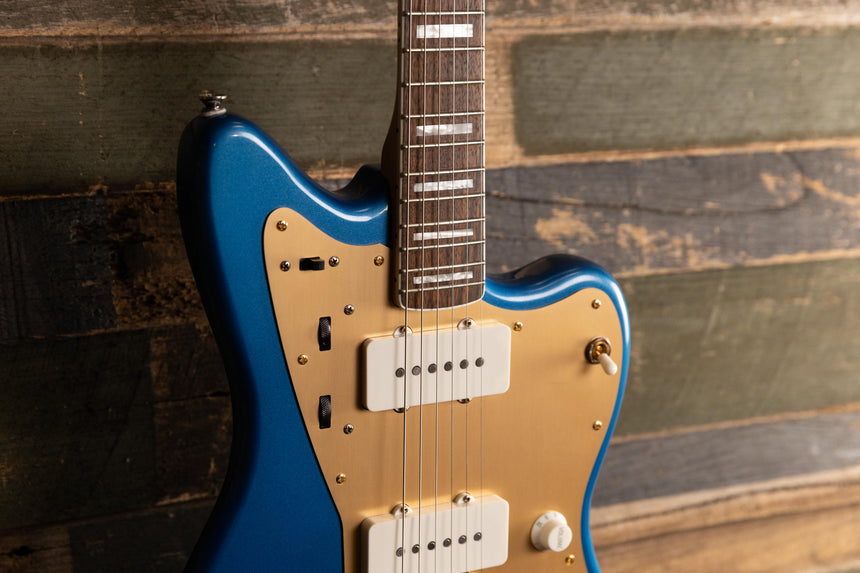Squier 40th Anniversary Jazzmaster Gold Edition Electric Guitar - Lake Placid Blue