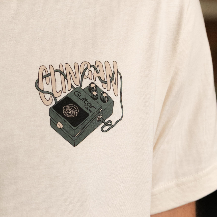 Clingan guitar Tone T-shirt (Cream and Green)