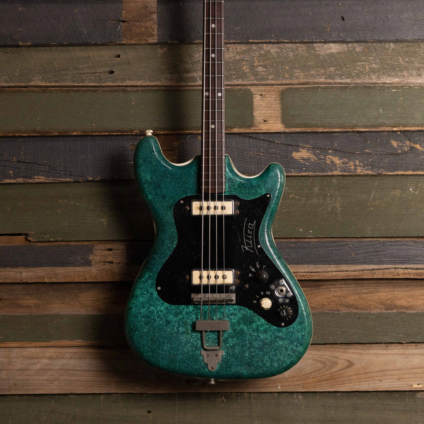 1964 Klira Oklahoma Bass 962 Turquoise Sparkle