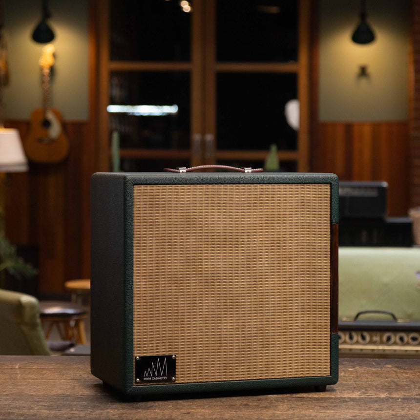 MWM Cabinetry Custom Order Mini Cab 1x12 - Forest Pine Green - Loaded with Jensen N12K 100w 8 ohm