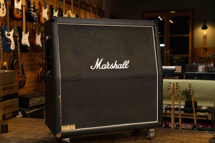 Marshall JCM 800 Lead Series Model 1960A 260-Watt 16ohm 4x12 Cabinet 1980s - Black