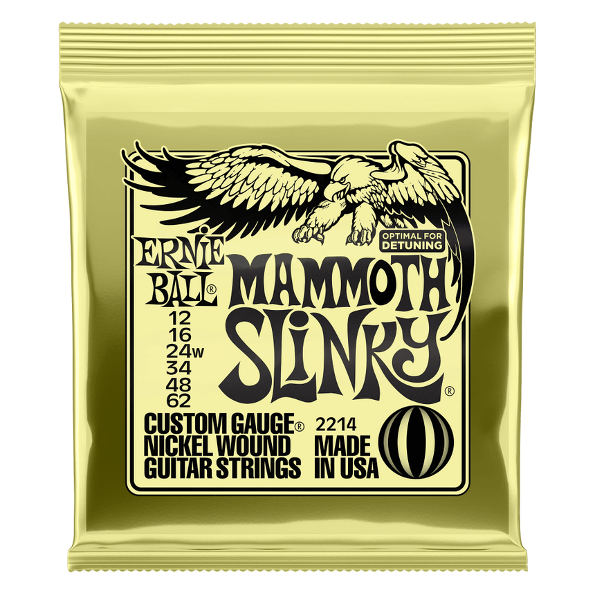 MAMMOTH SLINKY NICKEL WOUND ELECTRIC GUITAR STRINGS WITH WOUND G 12-62 GAUGE