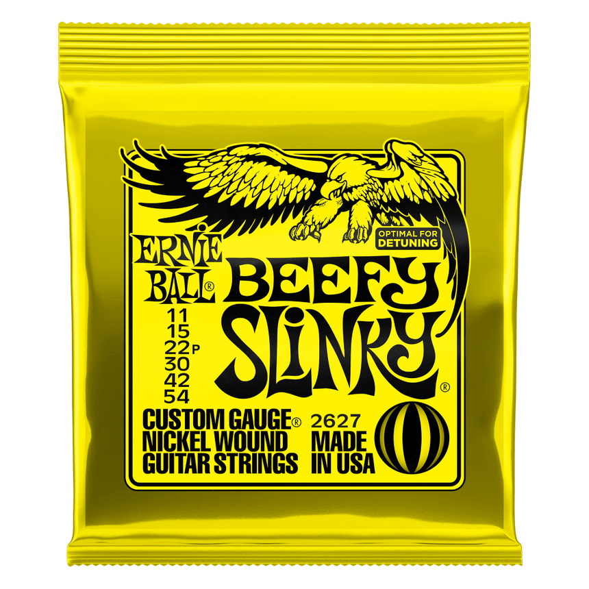 ERNIE BALL BEEFY SLINKY NICKEL WOUND ELECTRIC GUITAR STRINGS 11-54 GAUGE