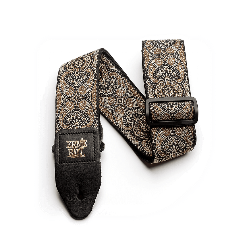Ernie Ball Jacquard Guitar Strap - Gold & Black Paisley
