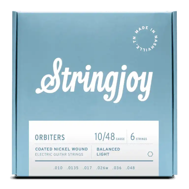 STRINGJOY 10-48 BALANCED LIGHT GAUGE ORBITERS - COATED NICKEL ELECTRIC GUITAR STRINGS