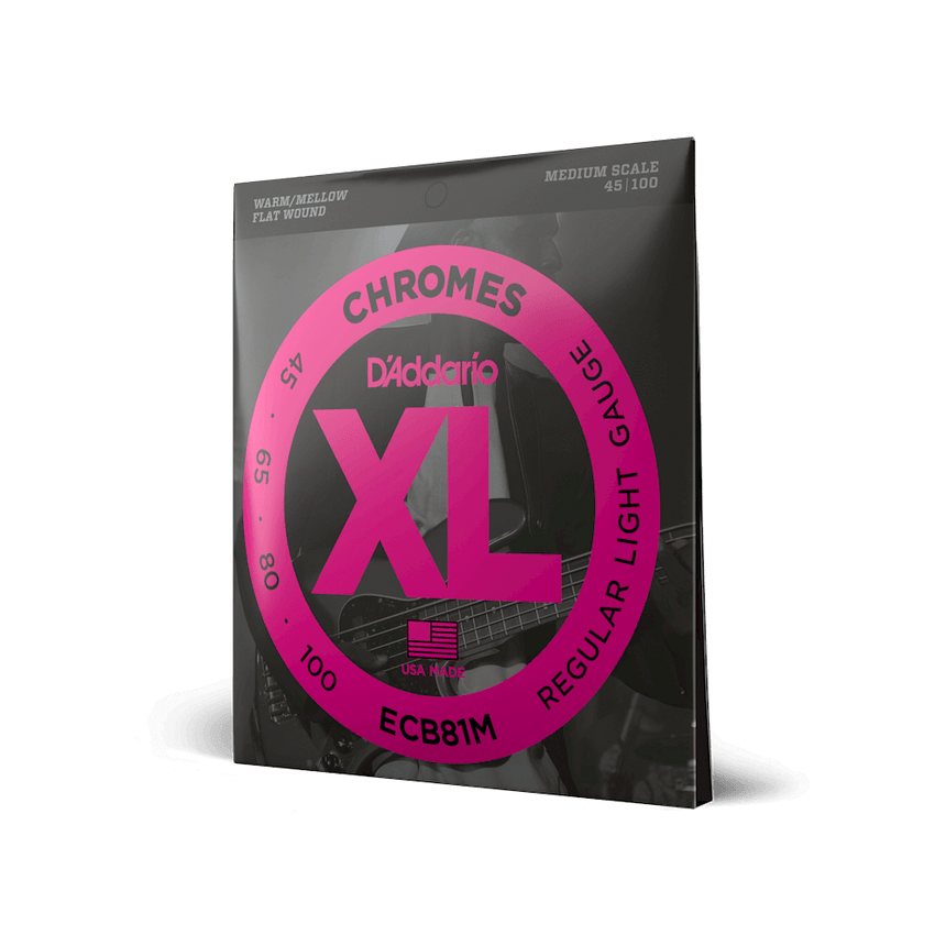 D'Addario 45-100, Regular Light Medium Scale, XL Chromes Bass Strings