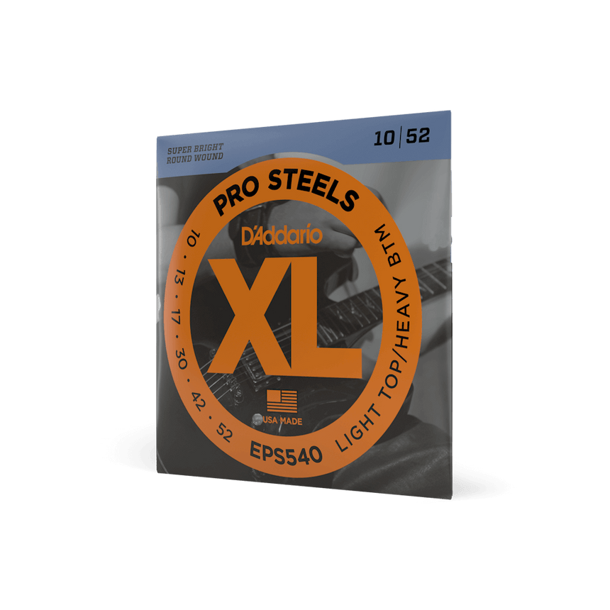 D'Addario 10-52 LIGHT TOP/HEAVY BOTTOM, XL NICKEL ELECTRIC GUITAR STRINGS