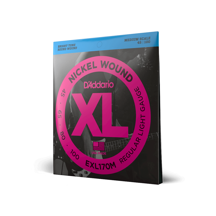 D'Addario 45-100, Regular Light Medium Scale, XL Nickel Bass Strings