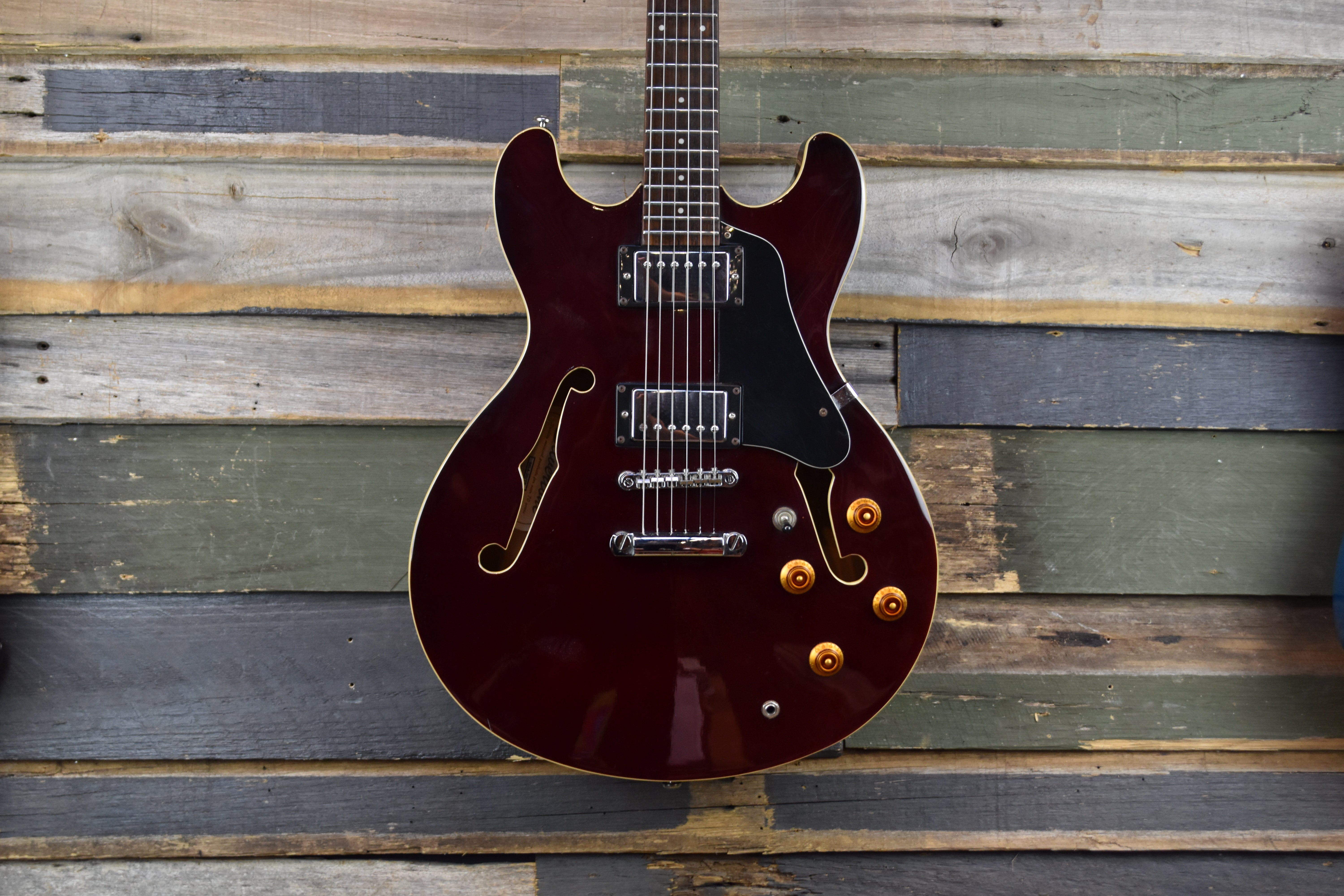 クリスマス特価！　シルバートーン SSLA-30/TR by SAMIC Used Silvertone SSLA-30/TR Semi-Hollow Electric Guitar Red 6